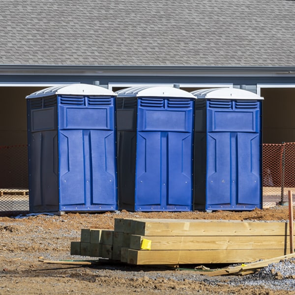 what is the expected delivery and pickup timeframe for the porta potties in Jones